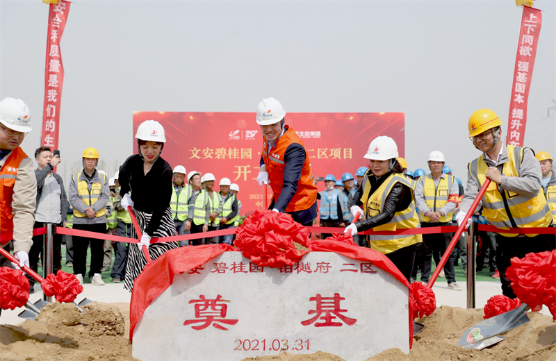 2021年3月31日，由北京集团承建的碧桂园·铂樾府二区工程正式开工，携手建设单位、监理单位一同在项目部举行了隆重的奠基仪式。